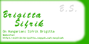 brigitta sifrik business card